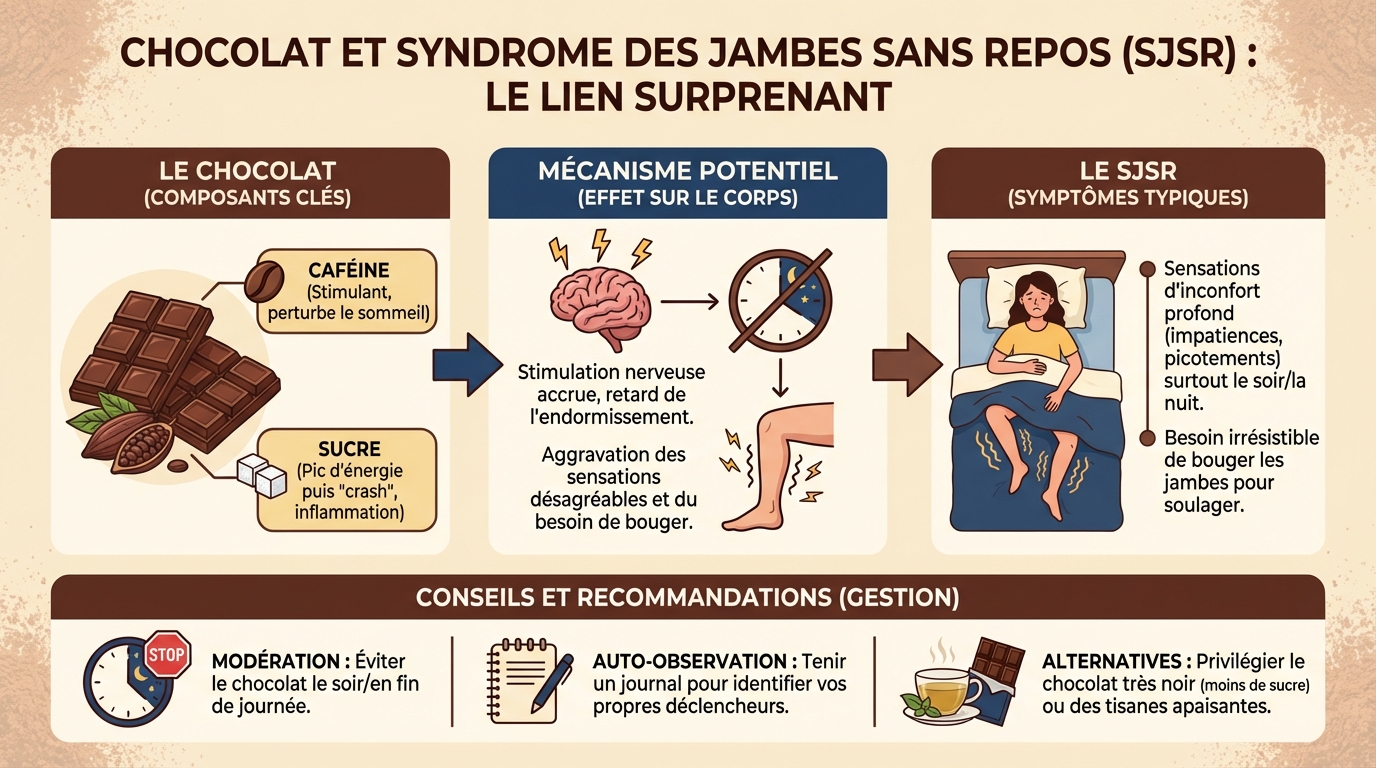 Chocolat et jambes sans repos : un lien surprenant 1 Le chocolat : un allié ou un ennemi ?