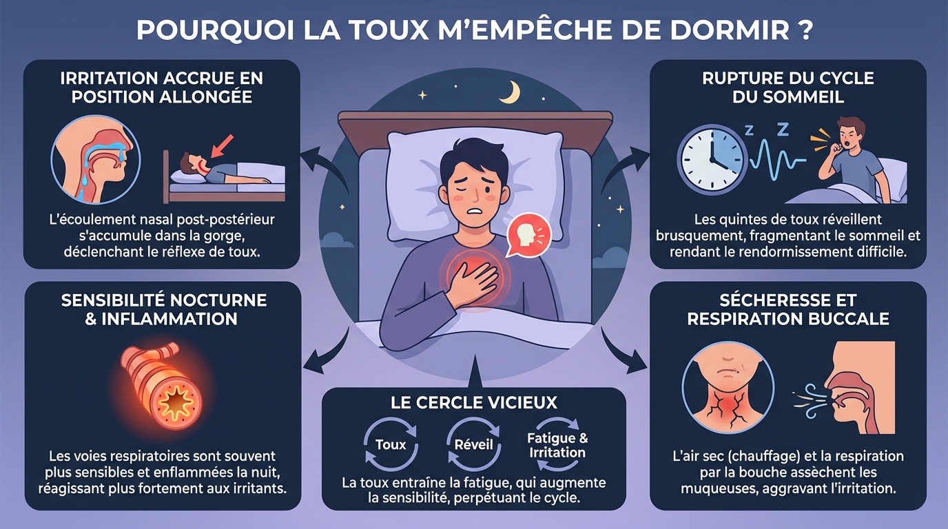 Comment soulager la toux pour mieux dormir