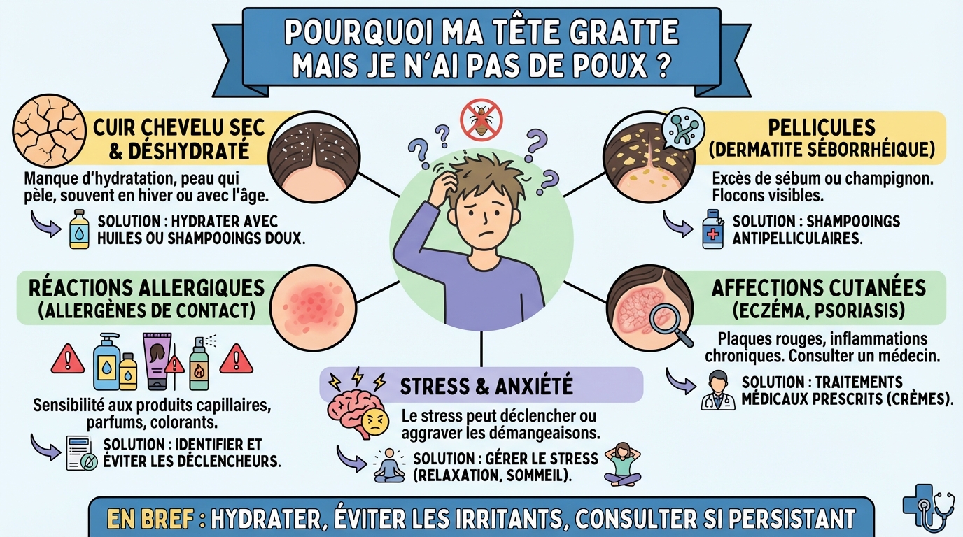Causes des démangeaisons du cuir chevelu