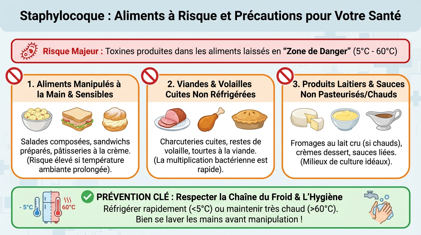 Staphylocoque : aliments à éviter pour votre santé 1 Les aliments à éviter