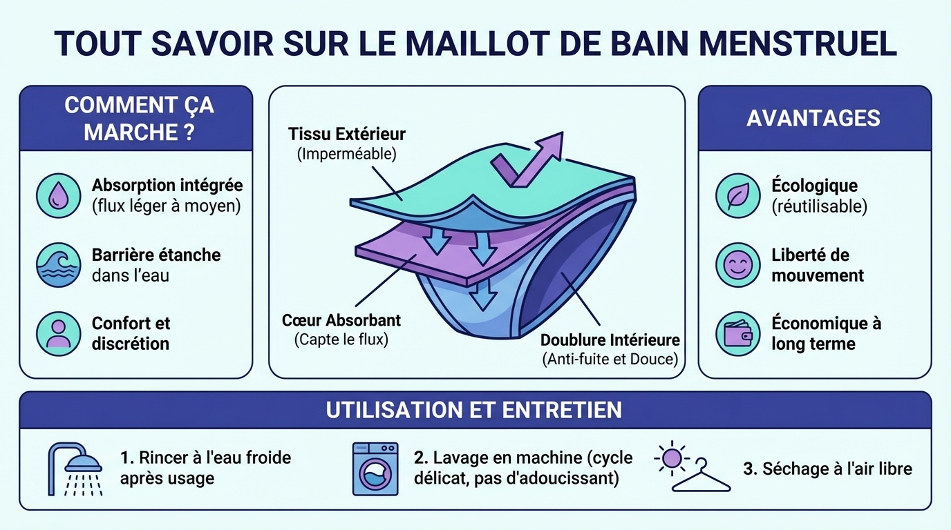 Avantages du maillot de bain menstruel