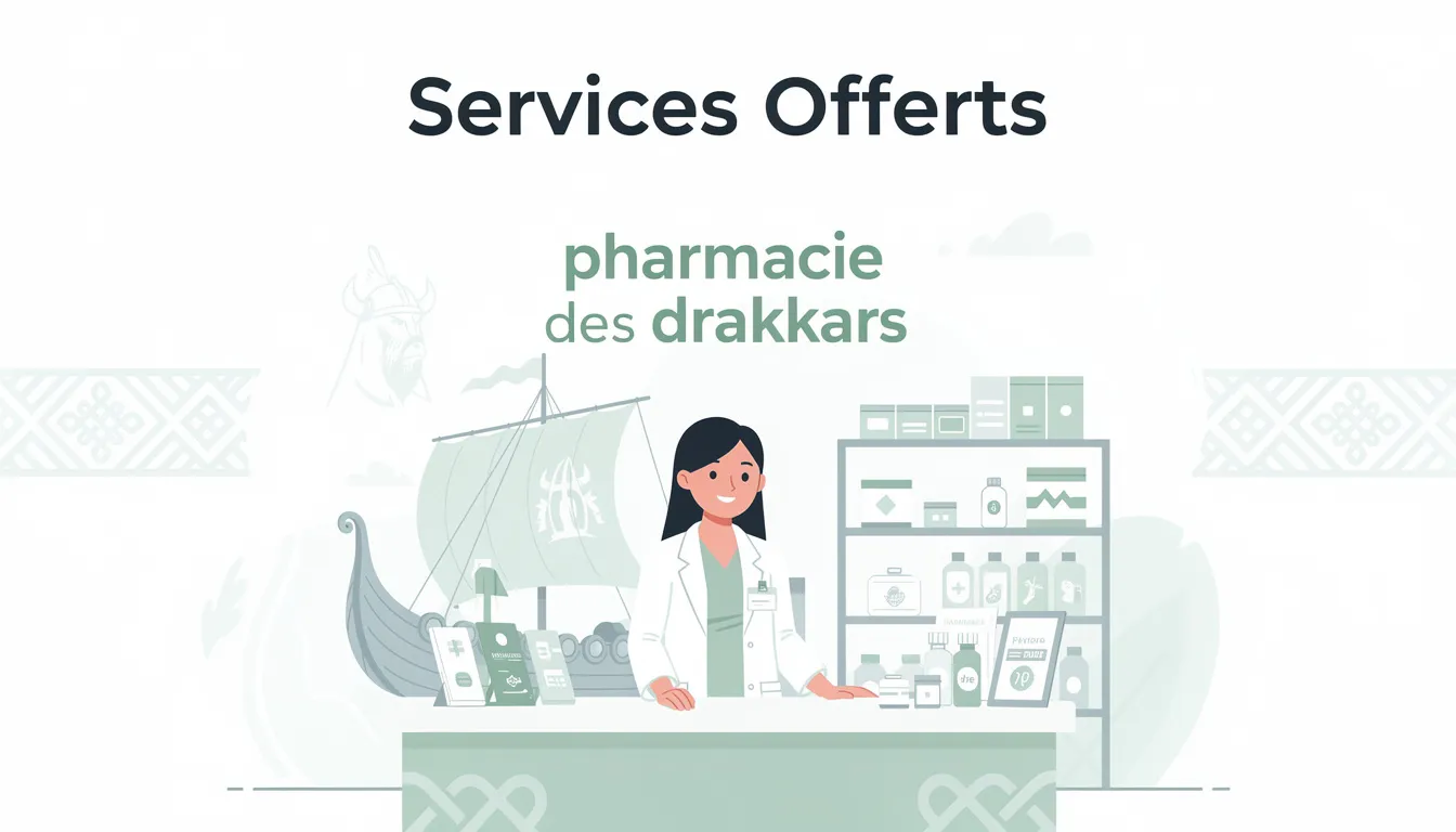 Découvrez la pharmacie des drakkars : services et avis 1 Services Offerts