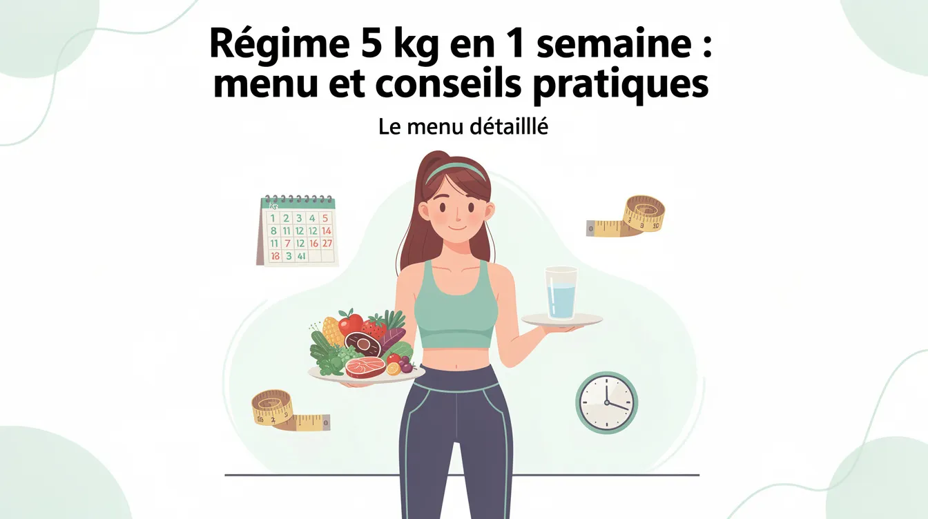 Régime 5 kg en 1 semaine : menu et conseils pratiques 1 Le menu détaillé
